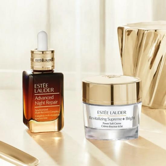 Estee Lauder Advanced Night Repair Serum + Estee Lauder Revitalizing Supreme + Bright Power Soft Creme