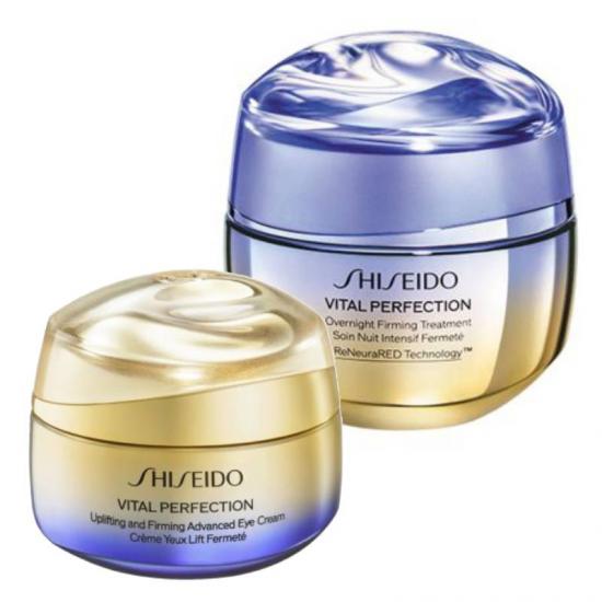 Shiseido Vital Perfection Overnight Firming Treatment 50ml + Shiseido Vital Perfection Uplifting And Firming Advanced Eye Cream 15ml