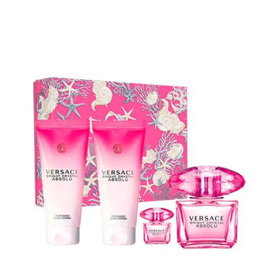 Versace Ženski poklon set Bright Crystal Absolu EDP 90 ml + gel za tuširanje 100 ml + losion za telo 100 ml + mini 5 ml